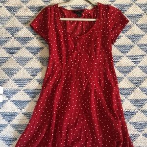 Flirt red polka dotted dress